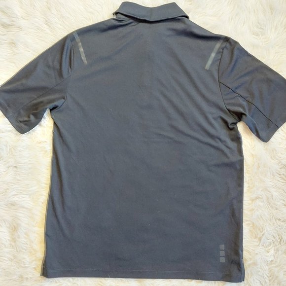 Elevate Sport Men's One for All Black and White Gradient Short Sleeve Polo Shirt - Picture 9 of 9